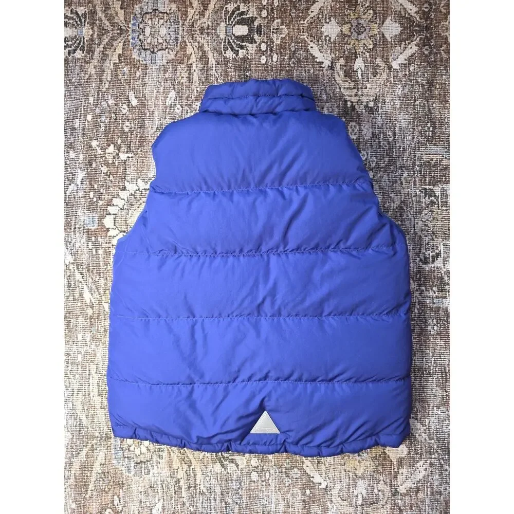 L.L. Bean Kids Reversible Goose Down Vest Blue Youth 14/16 Warm Winter Jacket